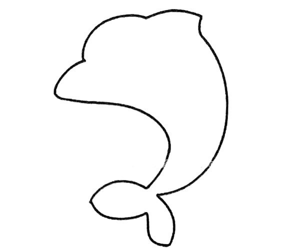 四步画出可爱的海豚简笔画步骤图解 海豚的简单画法