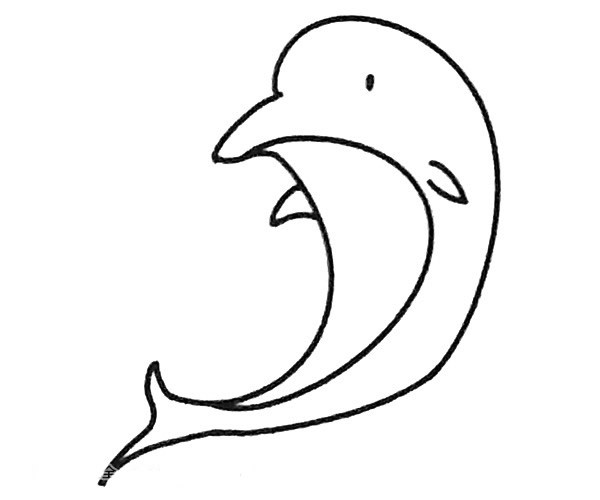 6款可爱的海豚简笔画图片 海豚的不同简单画法大全