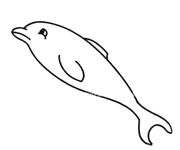 6款可爱的海豚简笔画图片 海豚的不同简单画法大全