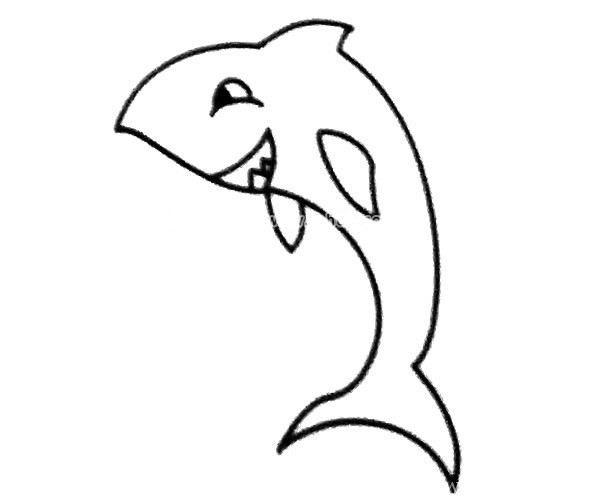 6款卡通鲨鱼简笔画图片 不同的鲨鱼简单画法大全