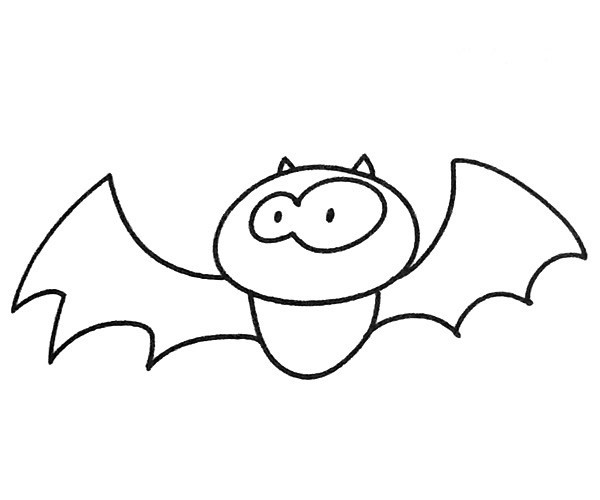6款卡通蝙蝠简笔画图片 蝙蝠的简单画法