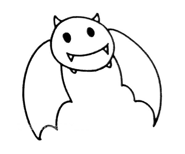 6款卡通蝙蝠简笔画图片 蝙蝠的简单画法