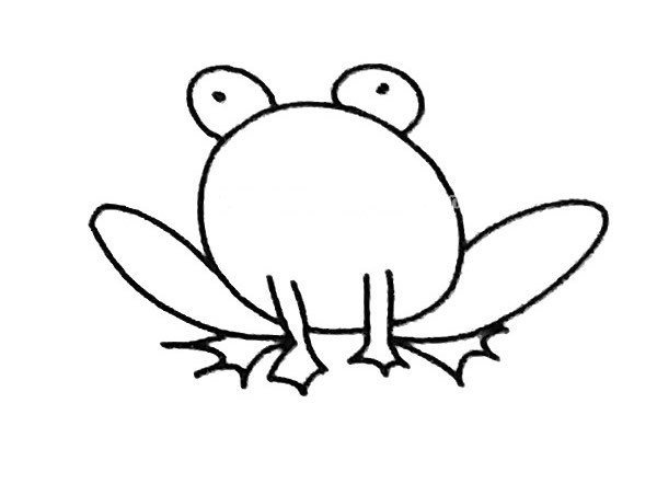 儿童学画卡通青蛙简笔画步骤图解 简单的青蛙如何画