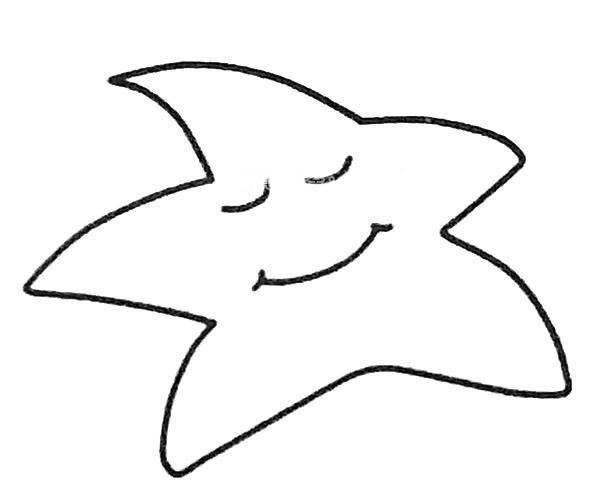 6款可爱的海星简笔画图片 卡通海星的简单画法大全
