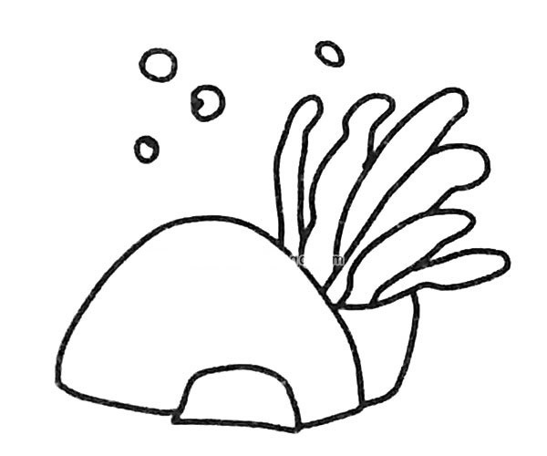 6款卡通海葵简笔画图片 卡通海葵的简单画法大全