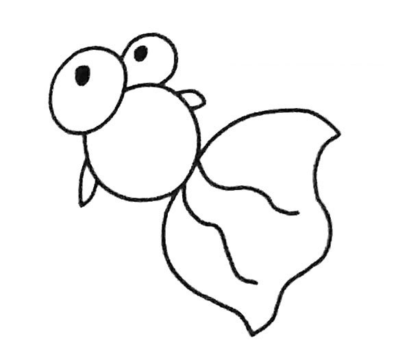 6款卡通金鱼简笔画图片 金鱼的简单画法大全