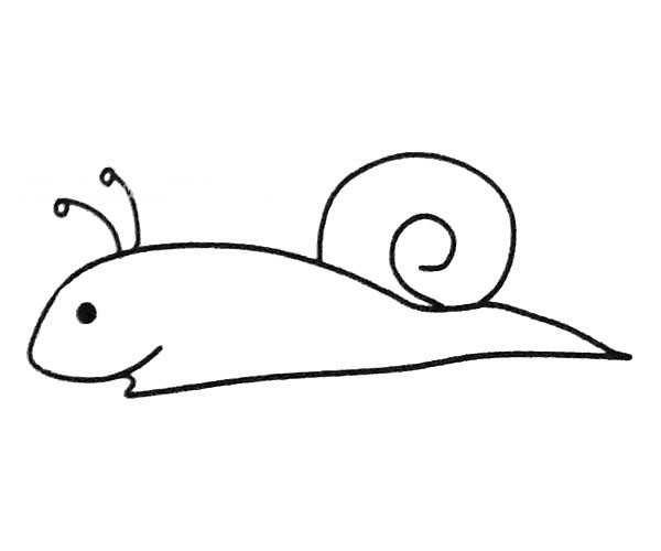 6款可爱的卡通蜗牛简笔画图片 蜗牛的简单画法大全