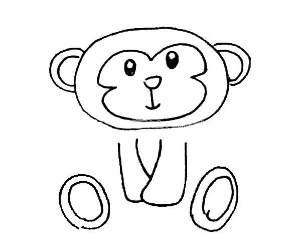 儿童学画可爱的猴子简笔画步骤教程 猴子如何画