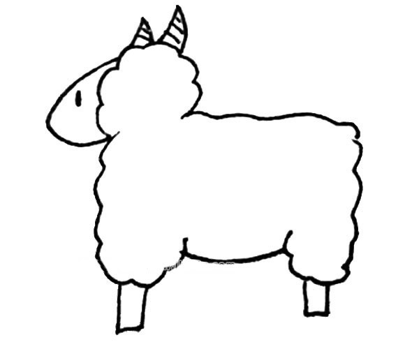 儿童学画可爱的绵羊简笔画步骤教程 绵羊如何画