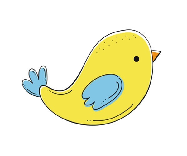8款可爱的卡通小鸟简笔画彩色图片 小鸟的简单画法大全
