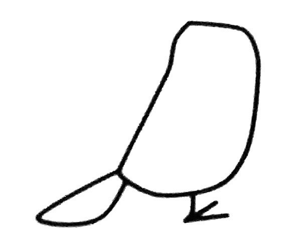 儿童学画啄木鸟简笔画步骤教程 啄木鸟的简单画法