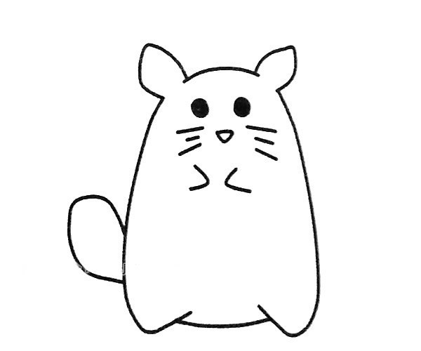 4款可爱的龙猫简笔画图片 卡通龙猫的简单画法大全