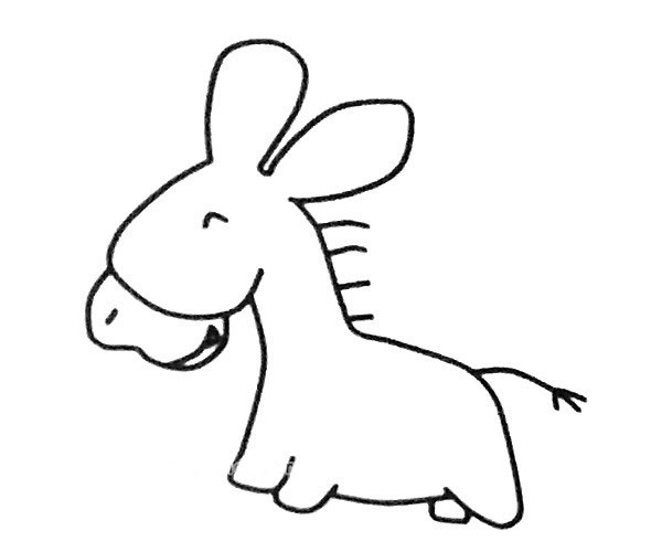 4款可爱的毛驴简笔画图片 卡通毛驴的简单画法大全
