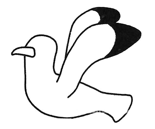 儿童学画海鸥简笔画步骤教程 海鸥的简单画法