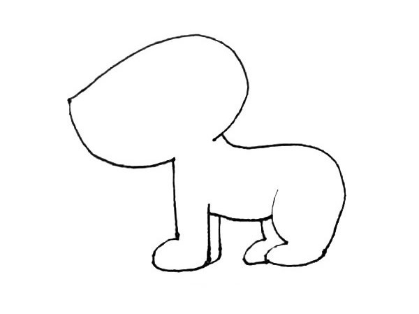 儿童学画小黄狗简笔画步骤教程 小黄狗的简单画法