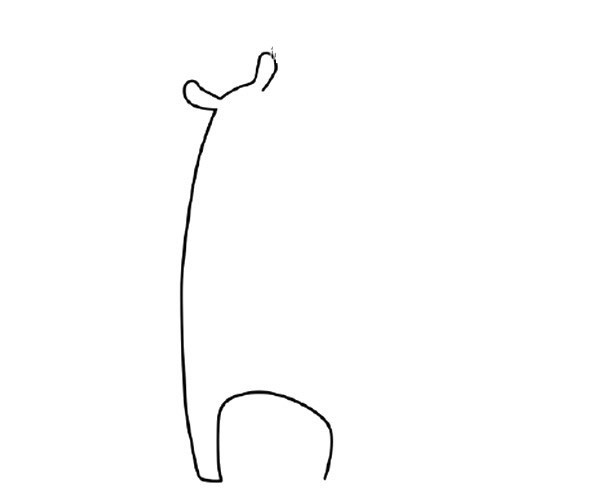 儿童学画长颈鹿和小鸟简笔画步骤教程 长颈鹿的简单画法