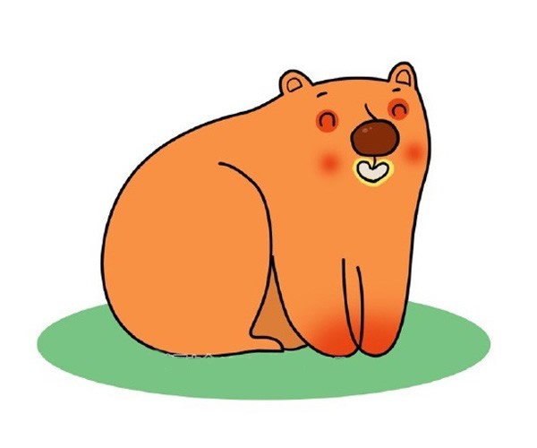 憨厚的狗熊简笔画步骤教程 狗熊的简单画法