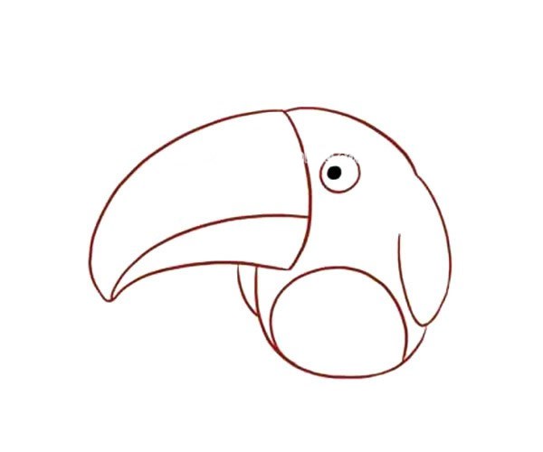 儿童学画可爱的啄木鸟简笔画步骤教程 啄木鸟的简单画法