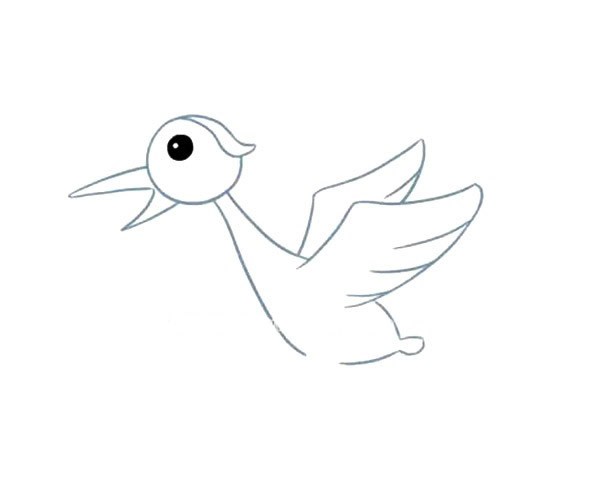 儿童学画仙鹤简笔画步骤教程 仙鹤的简单画法