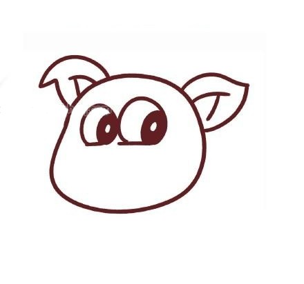 可爱的卡通小猪简笔画步骤教程 卡通小猪的简单画法