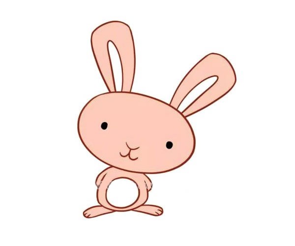 可爱的粉红小兔子简笔画图片