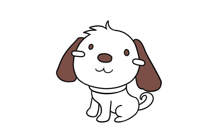 活波可爱的小狗简笔画步骤教程 可爱的小狗如何画
