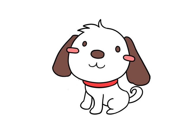 活波可爱的小狗简笔画步骤教程 可爱的小狗如何画