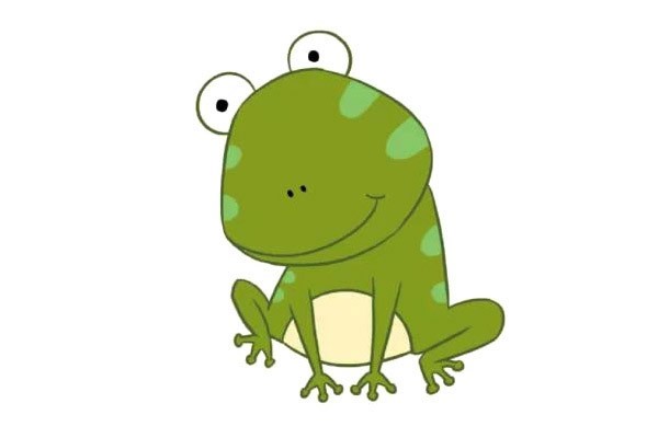 【青蛙简笔画】简单六步画出害羞的青蛙简笔画步骤教程