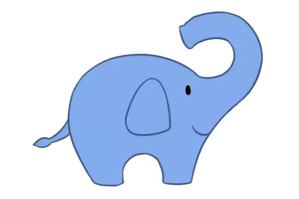【卡通大象简笔画】三张可爱的卡通大象简笔画图片素材