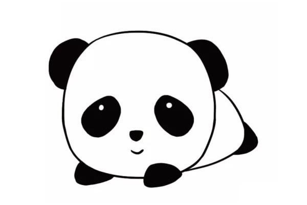 【大熊猫简笔画】三张可爱的大熊猫简笔画图片大全
