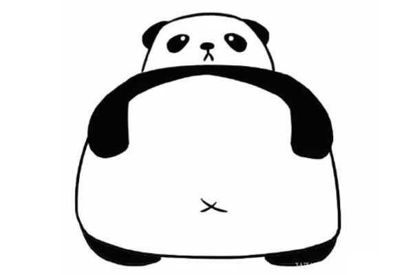 【大熊猫简笔画】三张可爱的大熊猫简笔画图片大全