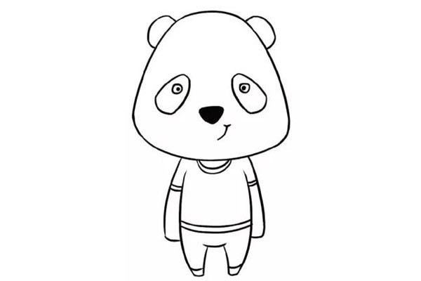 【大熊猫简笔画】可爱的卡通大熊猫简笔画步骤教程