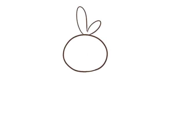 画吃胡萝卜的兔子简笔画步骤图教程 兔子胡萝卜简笔画