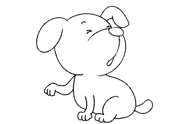 7款可爱的卡通小狗简笔画图片大全