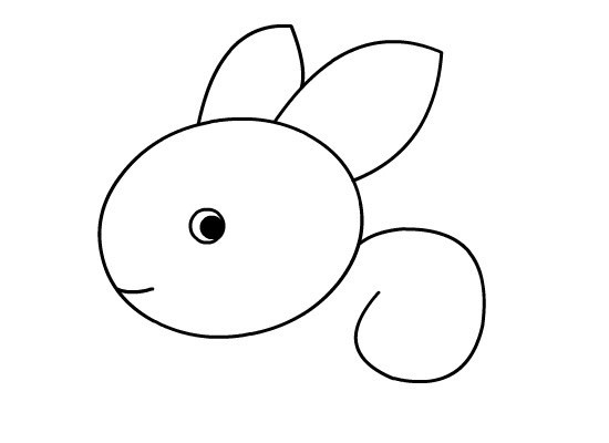 可爱的小白兔简笔画图片及步骤图解教程