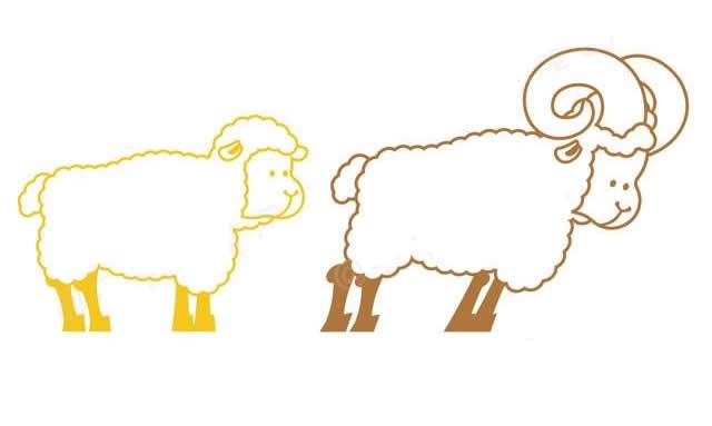各种各样的山羊绵羊简笔画 快为孩子收藏吧！