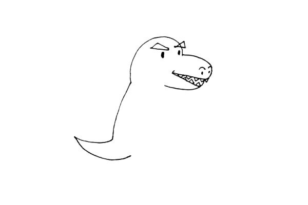 卡通恐龙怪兽简笔画步骤图文教程 彩色的 超简单画法