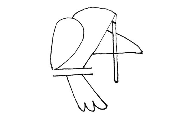 用数字画鸽子简笔画步骤图文教程 彩色的