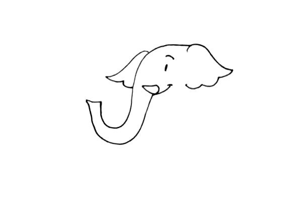 大象如何画 学画开心的大象简笔画步骤图文教程