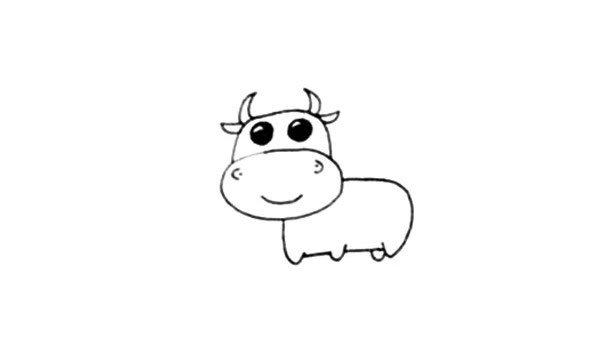 奶牛如何画 学画奶牛简笔画步骤图文教程
