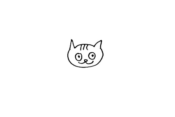小猫如何画 晒太阳的小猫简笔画画法步骤图文教程