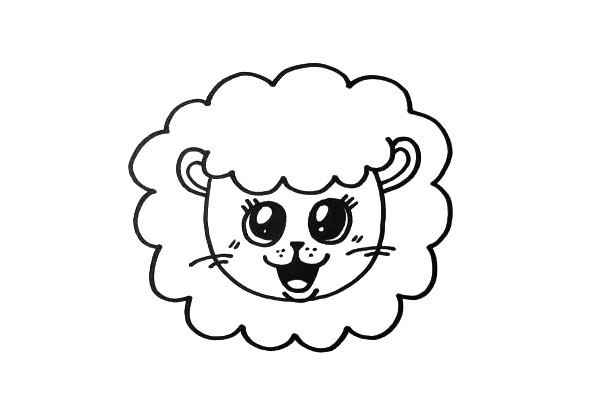 可爱的狮子头简笔画的画法步骤图文教程