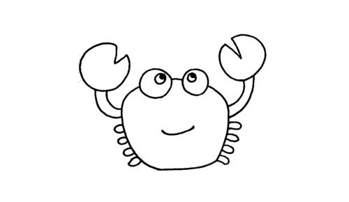螃蟹的简单画法 螃蟹简笔画步骤图文教程