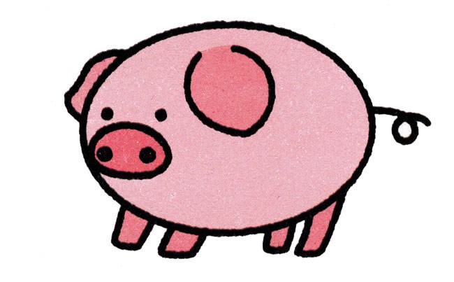 小猪简笔画动物 小猪动物简笔画步骤图片大全
