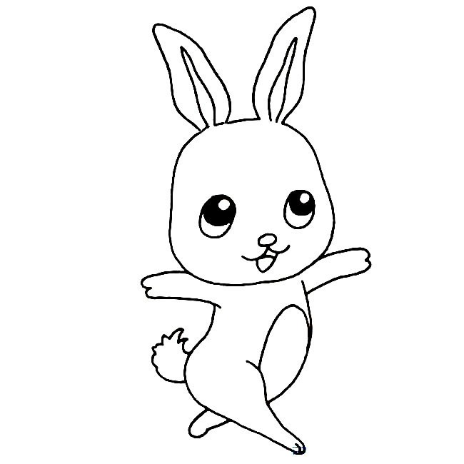 兔子简笔画 可爱的小兔子简笔画动物 小兔子动物简笔画步骤图片大全
