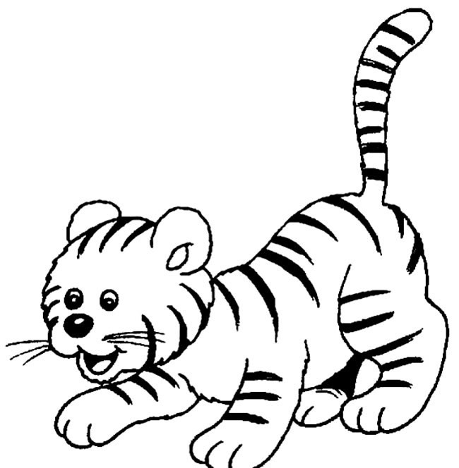 可爱的小老虎简笔画动物 可爱的小老虎动物简笔画步骤图片大全