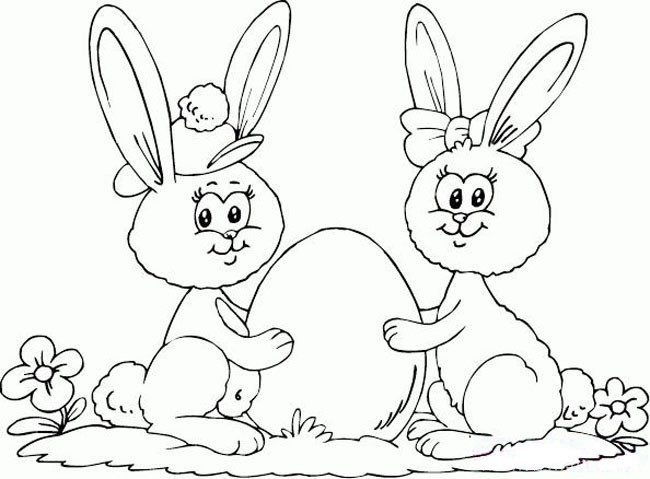 两只可爱的兔子简笔画动物 两只可爱的兔子动物简笔画步骤图片大全