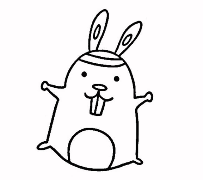 兔子简笔画 暴牙兔子简笔画动物 暴牙兔子动物简笔画步骤图片大全