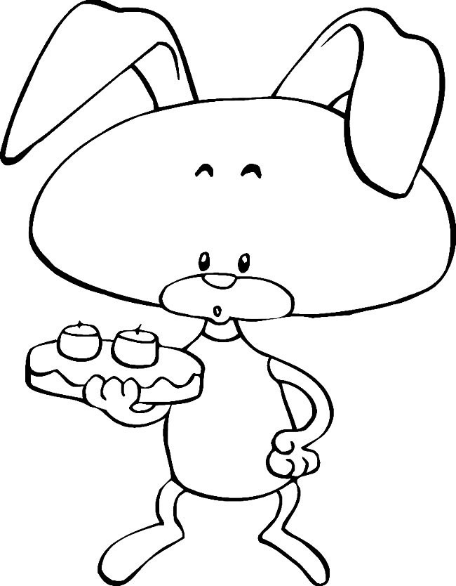 拿蛋糕的兔子简笔画动物 拿蛋糕的兔子动物简笔画步骤图片大全