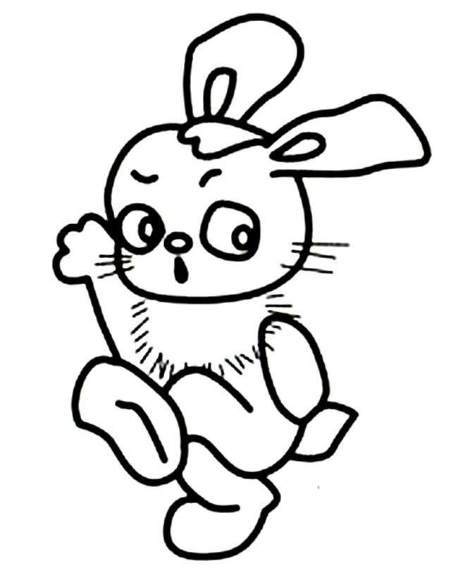 卡通兔子简笔画动物 卡通兔子动物简笔画步骤图片大全二
